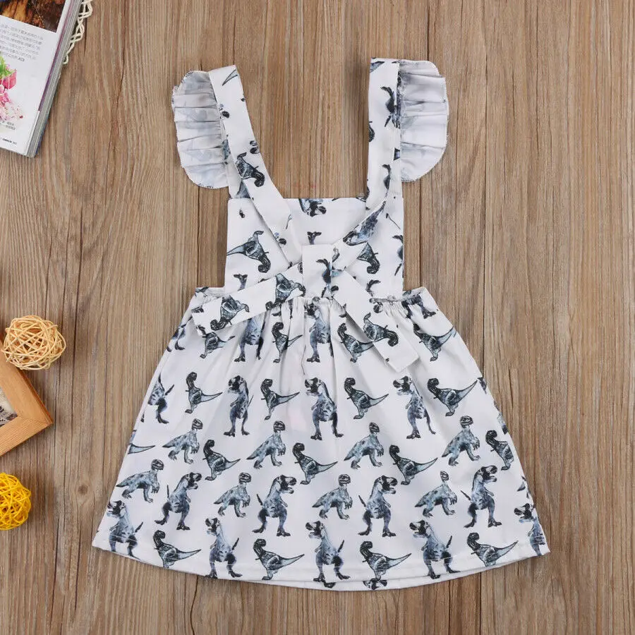 Детское летнее платье с принтом динозавров | Мать и ребенок