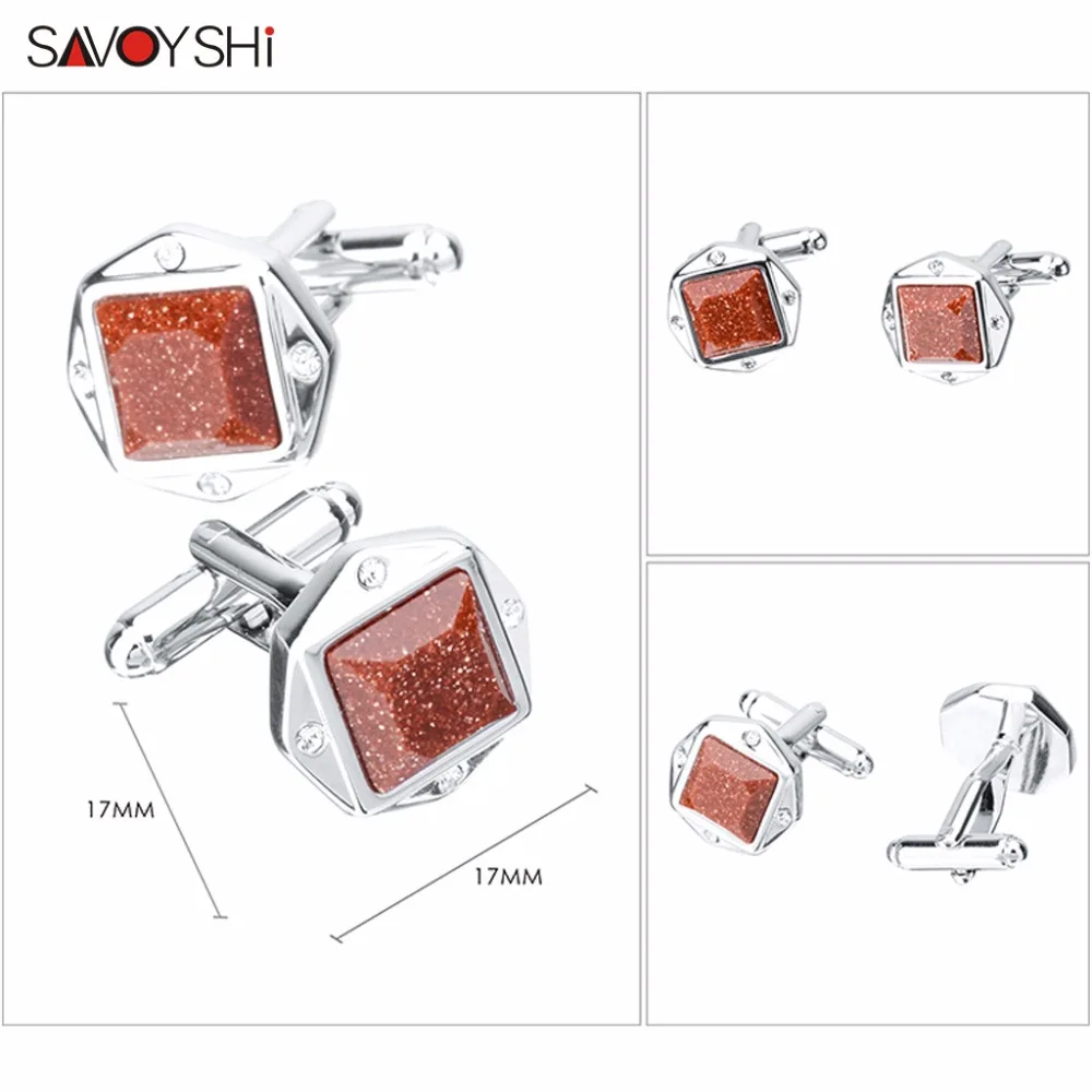 SAVOYSHI роскошные запонки с голубыми звездами и камнями для мужчин, высокое качество, серебряные запонки, брендовые свадебные запонки для жениха, украшения для футболки