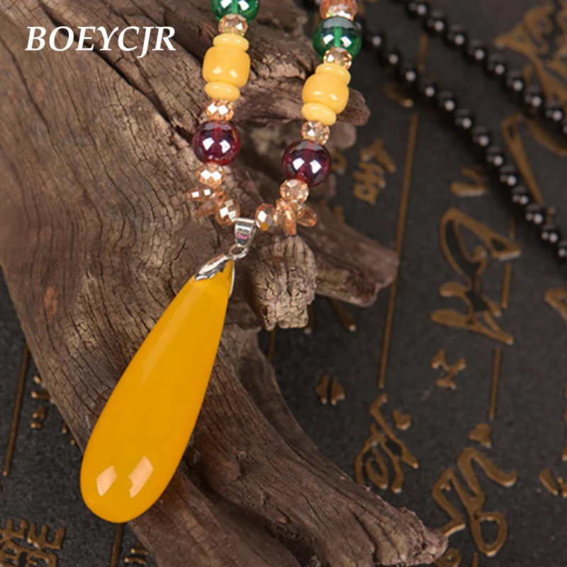 Длинная цепь BOEYCJR PANGA ручной работы ювелирные изделия из смолы этническое