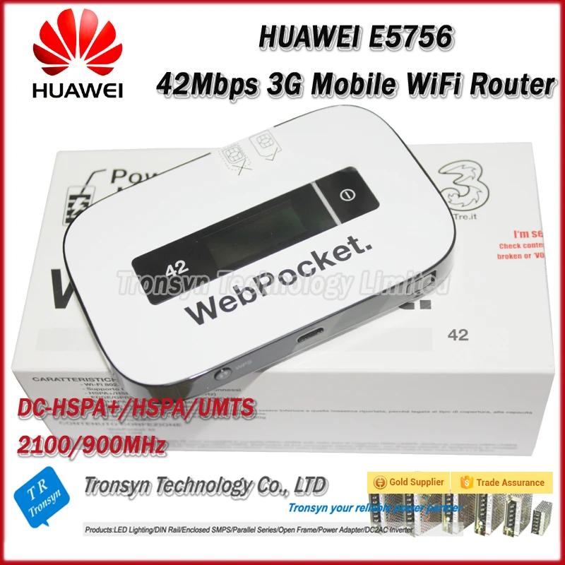 Оригинальный разблокированный беспроводной маршрутизатор HUAWEI E5756 3G DC HSPA + 42