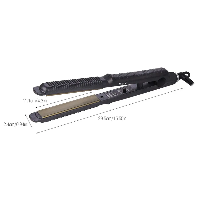 2 в 1 Профессиональные керамические анионные волосы плоские железо алюминий