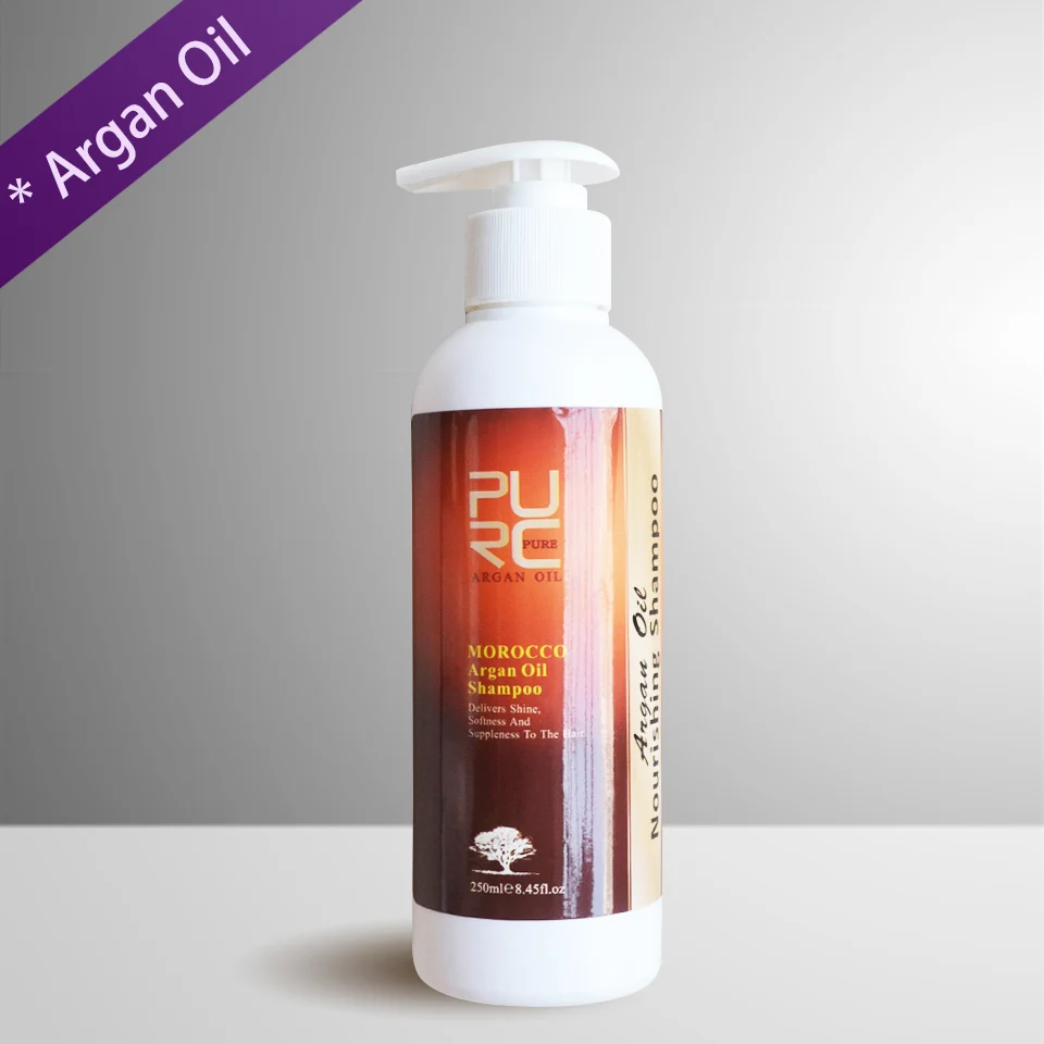 

PURC Morocco Argan Oil Hair Shampoo Smooth and Straighten Keratin Hair Treatment Hair Care 250ml