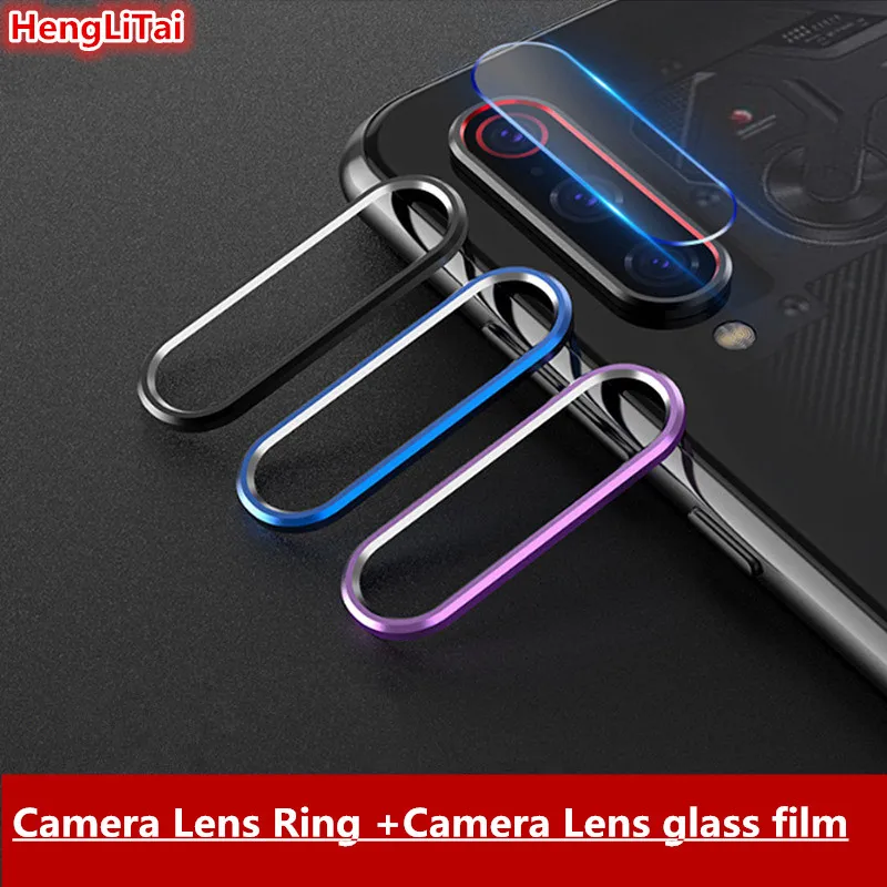 Алюминиевое кольцо для объектива камеры + Защитная пленка из закаленного стекла