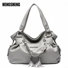 Роскошные Дизайнерские дамские сумочки, Классический Повседневный мягкий саквояж на плечо от известного бренда с кисточками, ZF10031