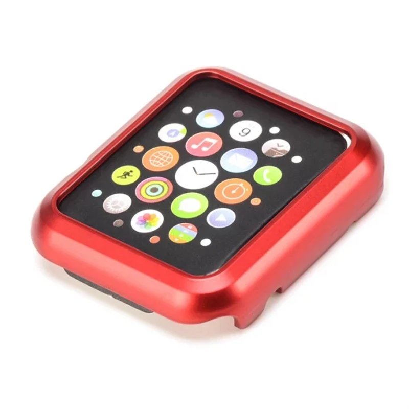 Red URVOI Новое поступление чехол для apple watch 1 2 Защитная пленка тонкий чехол для i watch чехол Корпус без логотипа 42 мм/38 мм - Цвет: Red