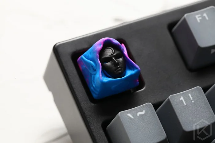 Black-Blue-Purple x1 Groupbuy Боб пики ручной работы смолы Artisan черный красный фиолетовый синий колпачки Новинка для пользовательских механических клавиатуры - Цвет: Black-Blue-Purple x1