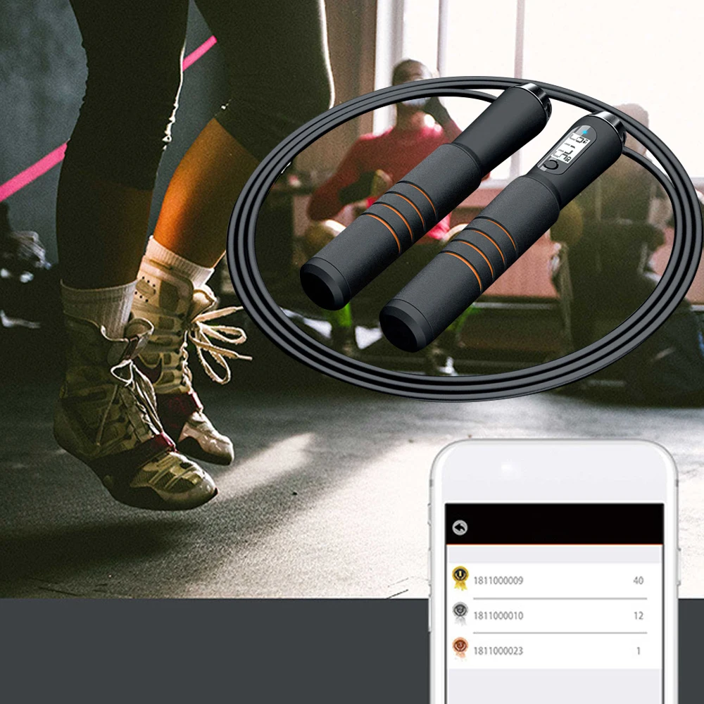 Интеллектуальная Bluetooth Скакалка для кроссфита цифровой счетчик калорий скакалки для упражнений Сигнализация напоминание установка веса приложение