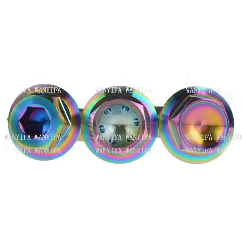 M10 винты из титанового сплава стандартная головка фланцевый винт Радужный