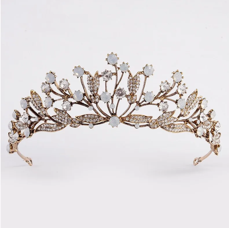 Новая мода Роскошная красная синяя Хрустальная свадебная корона в стиле барокко