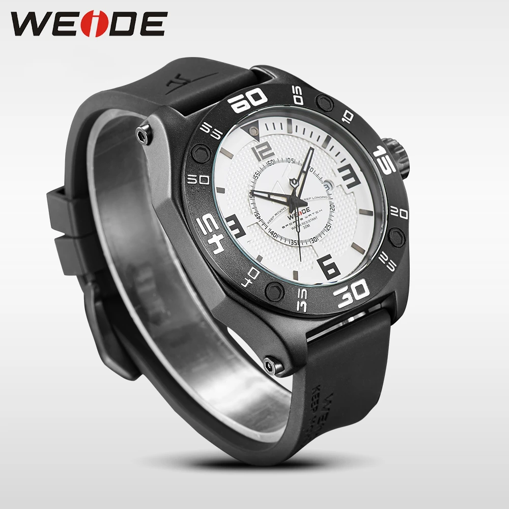 WEIDE топ роскошные мужские спортивные аналоговые часы с календарем черный