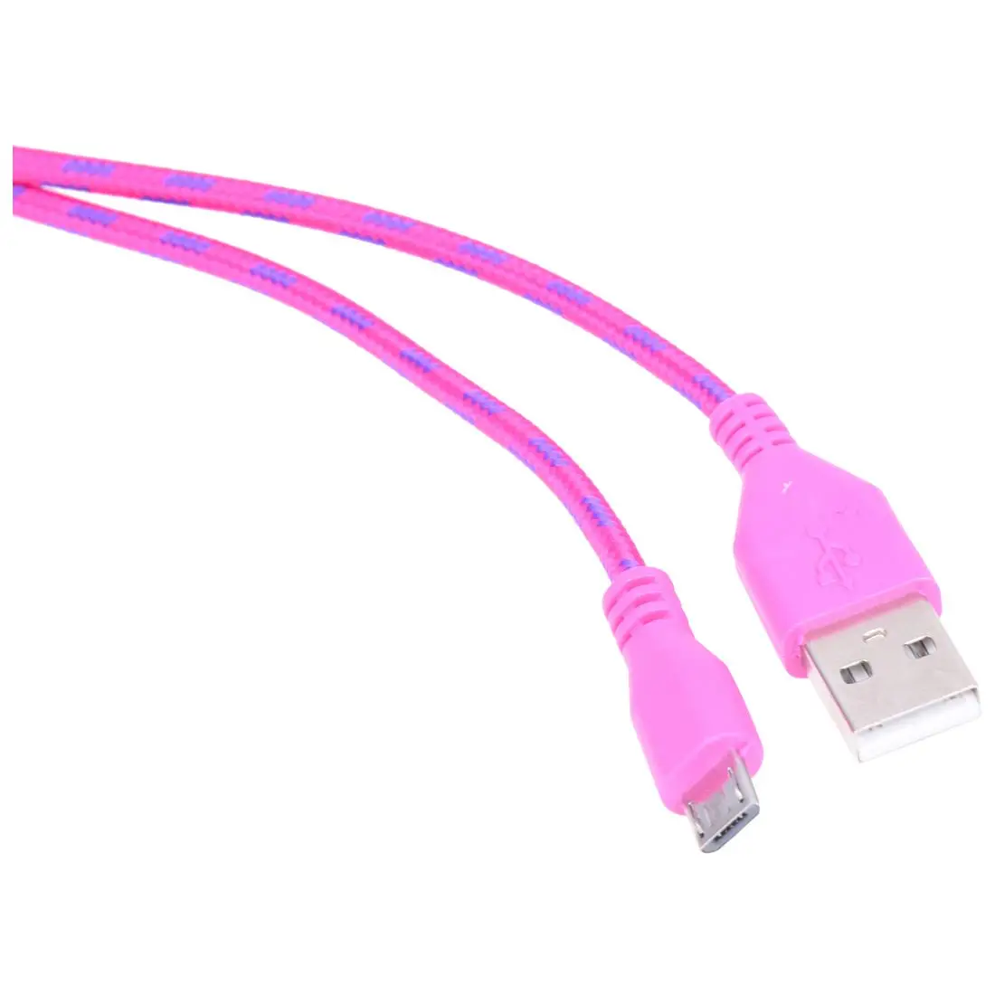 Кабель для зарядки и передачи данных scxs 3 м плетеная ткань Micro USB розовый |