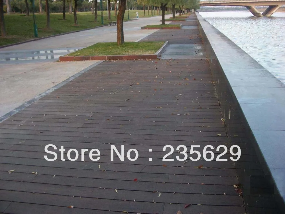 Уличная бамбуковая настилка из темного шоколада/экологичный внешний вид