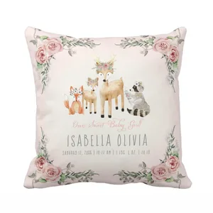 Наволочка для подушки из полиэстера, с изображением лесных животных