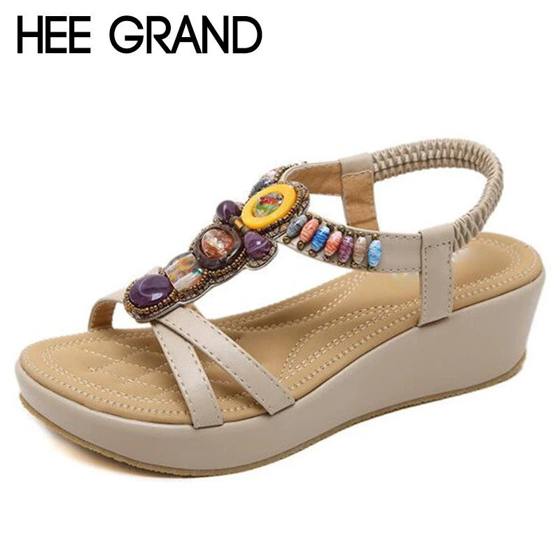 HEE GRAND/женские босоножки с украшением в виде кристаллов Новинка 2018 года модные