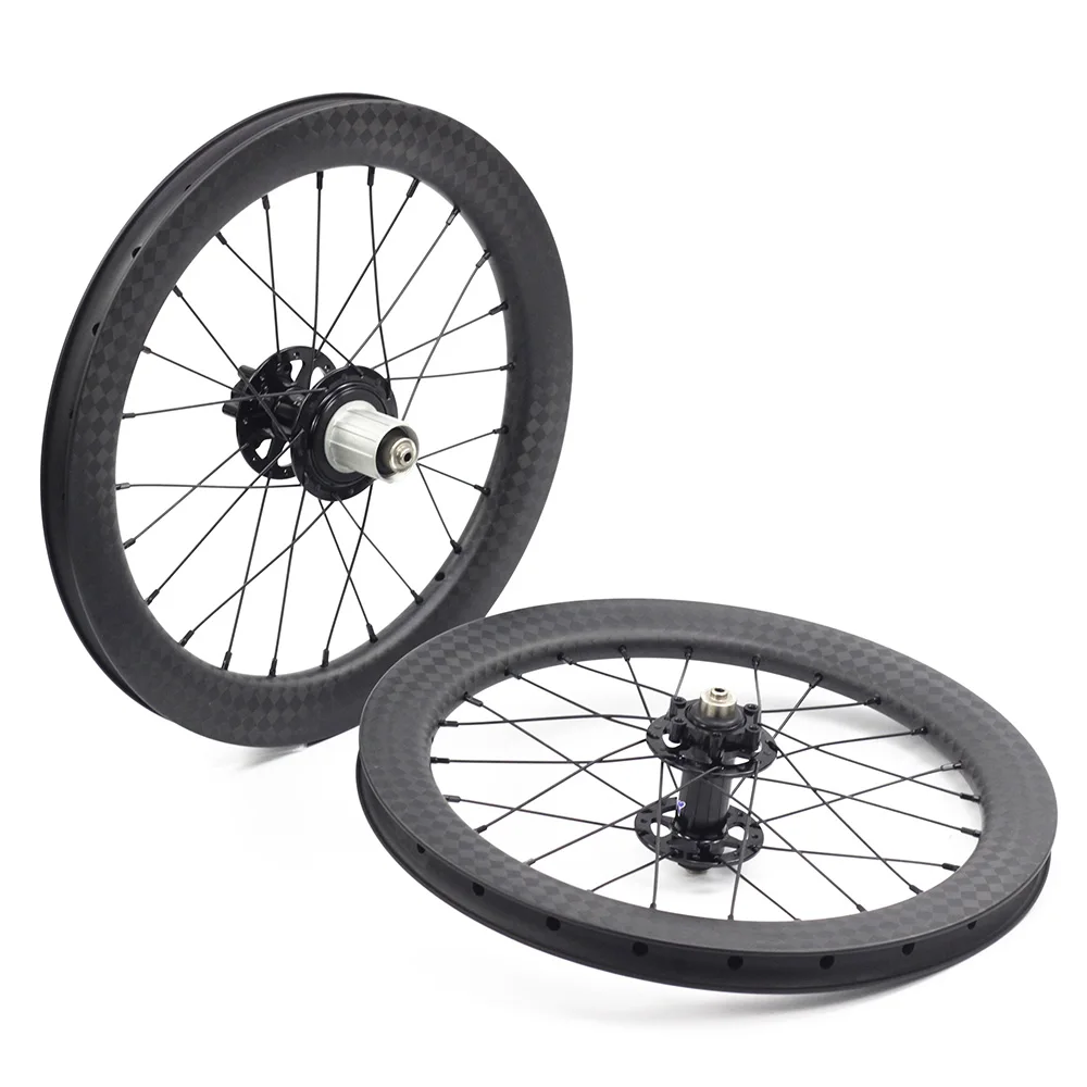 Silverock карбоновые колеса 1" 1 3/8" 349 дисковый тормоз 38 мм 24H для складного велосипеда на заказ DIY велосипедная колесная коробка, запчасти для велосипеда