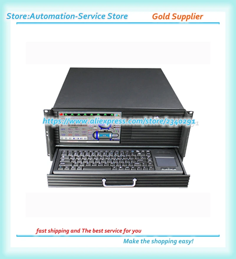 4U промышленный сервер все в одном шасси с 9 дюймовым ЖК дисплей Экран клавиатурой