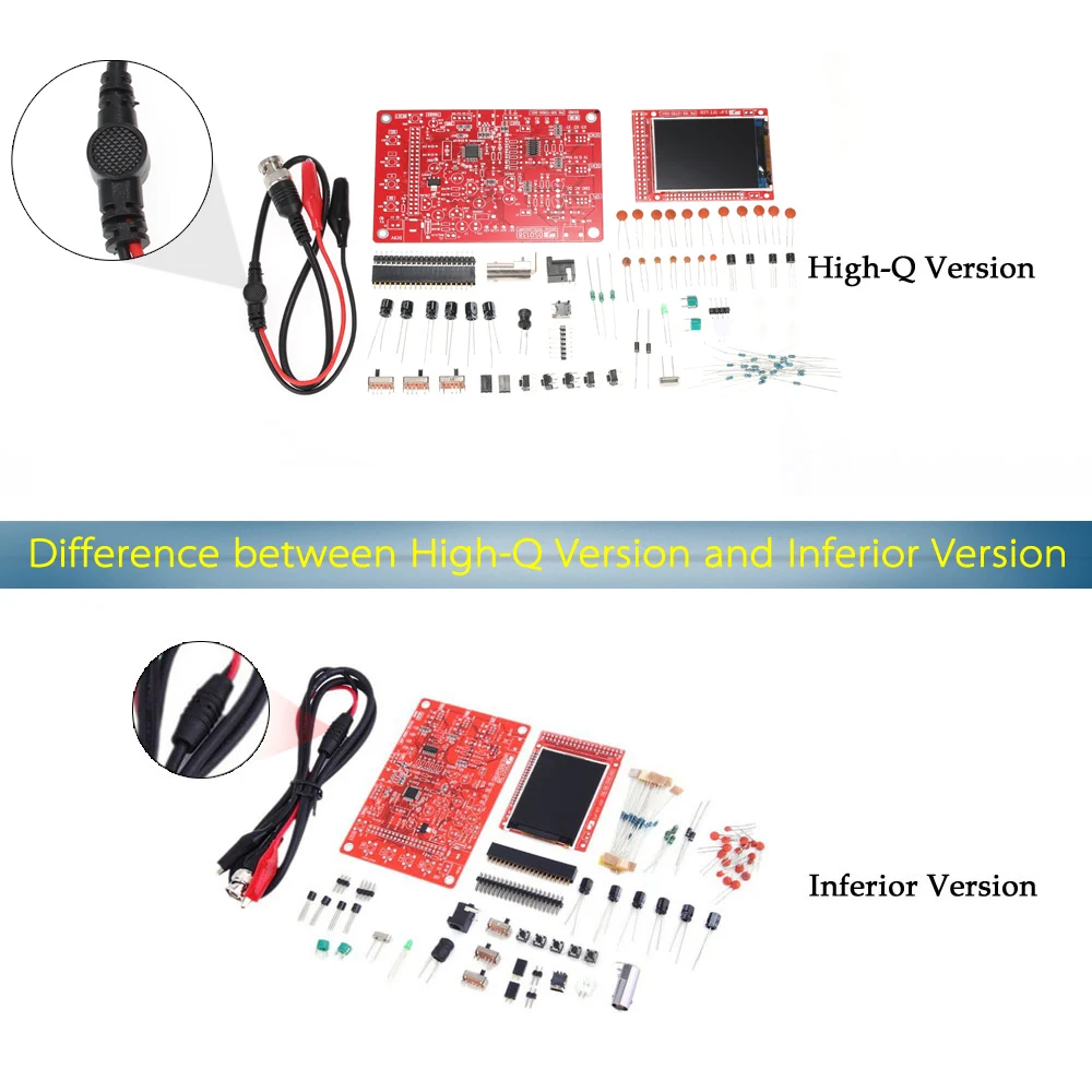 DSO138 2," цифровой осциллограф tft комплект не припаянные diy части Карманный SMD припаянный электронный набор 1Msps+ осциллограф зонд