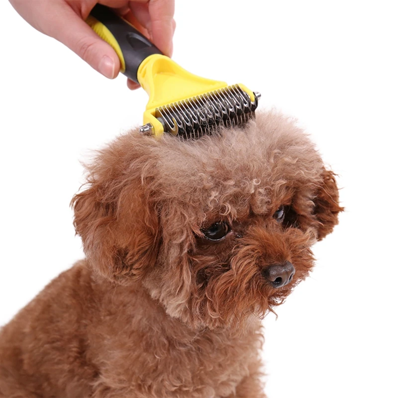 Двусторонняя щетка для домашних животных из нержавеющей стали|comb pet|dog brushpet brush |