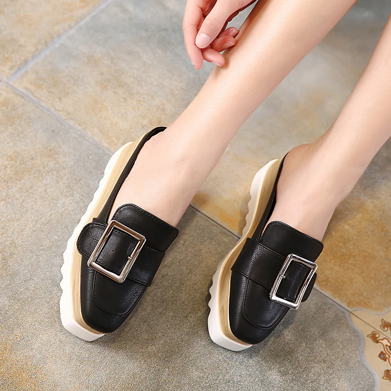 2018 Летние удобные шлепанцы женская обувь белые из натуральной кожи женские