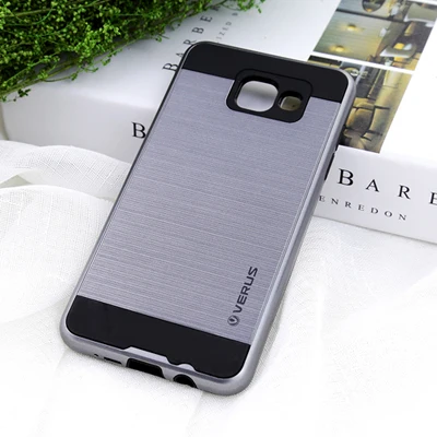 Gray A310 A510 A710, класса люкс со щеткой ударопрочный гибридный прочный Пыленепроницаемый Жесткий чехол кожного покрова для samsung Galaxy A3 A5 A7 - Цвет: Gray