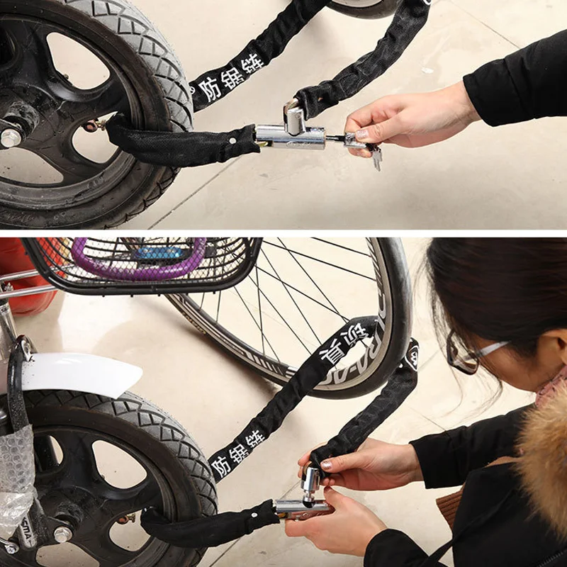 Замок для велосипеда уличная Противоугонная велосипедная цепь замки усиленный