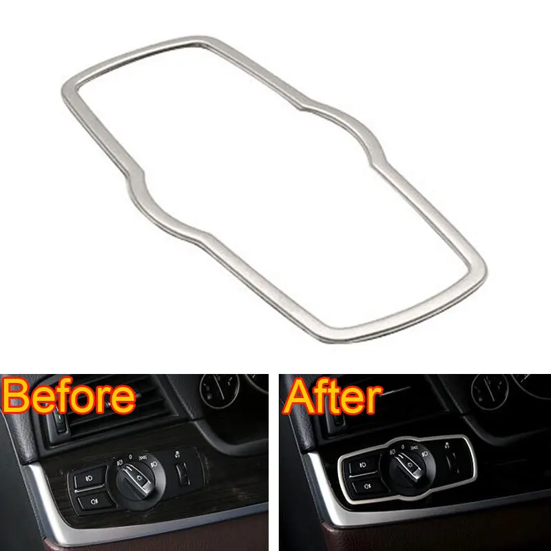 

1 шт., крышка из нержавеющей стали для кнопки выключателя освещения, подходит для BMW GT 550i GT 740i 750i 760Li X3 X4 F10 2011-2014