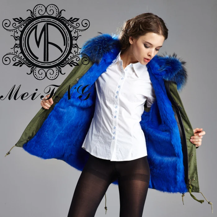 Зимние пальто для женщин в Корейском стиле с кроличьим мехом флисовая подкладка