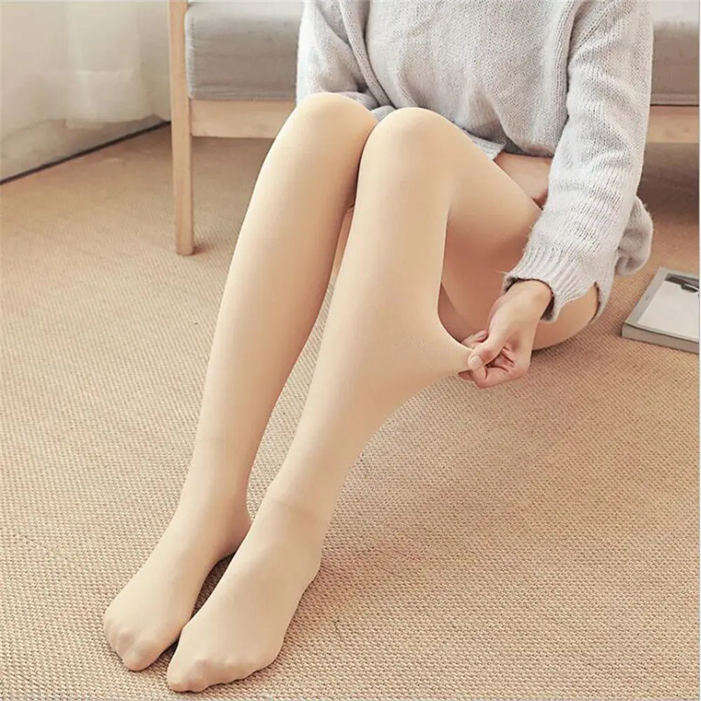Skin colour 310g Зимняя одежда, сохраняющая тепло, кашемировые утолщенные обтягивающие леггинсы tayt, женские леггинсы, женские леггинсы для фитнеса, женские леггинсы штаны - Цвет: Skin colour 310g