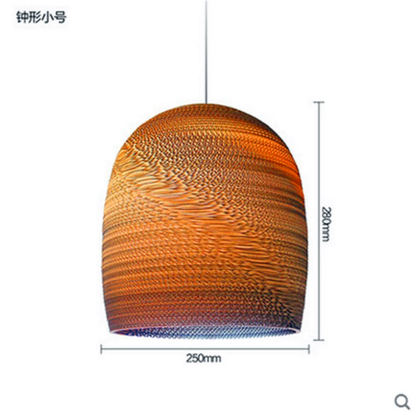 E 25CM Винтажный бумажный сотовый светодиодный подвесной светильник, Современная гостиная, ресторан, Крытый бар, подвесные лампы, декоративное освещение, светильник - Цвет корпуса: E 25CM