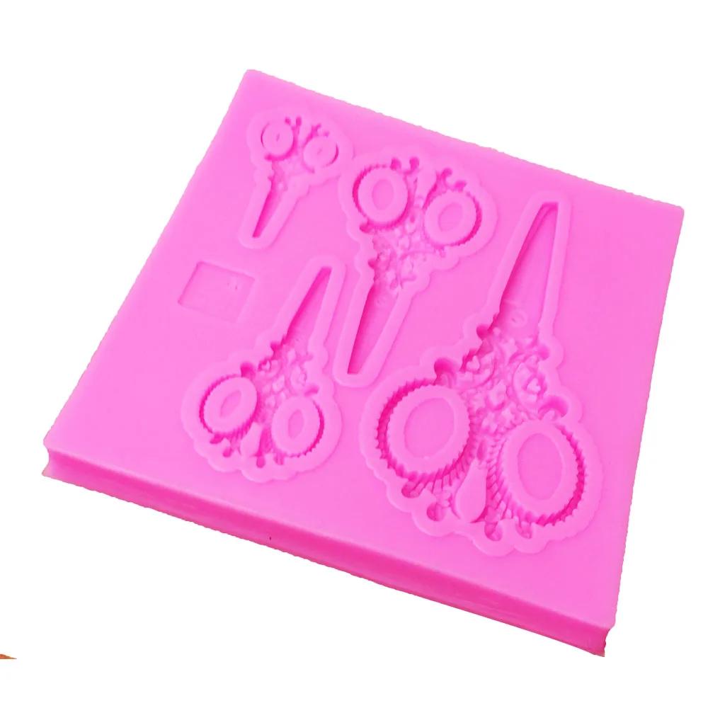 DIY Scissors silicone mould fondant molds cake decorating tools chocolate gumpaste mold T1001 | Дом и сад