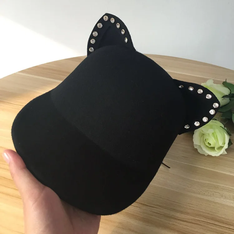 Han edition of the new cute cat ear cloth бейсболка с заклепками для мужчин и женщин|baseball hat|cap baseballthe