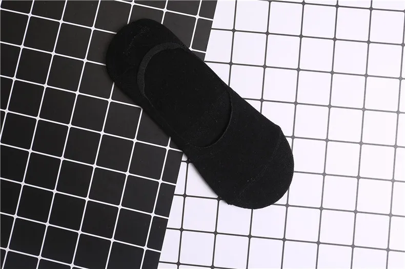Черный 1 пара, летние мужские носки, модные мужские хлопковые спортивные носки, невидимые дезодоранты, впитывающие пот, крутые короткие носки - Цвет: Черный