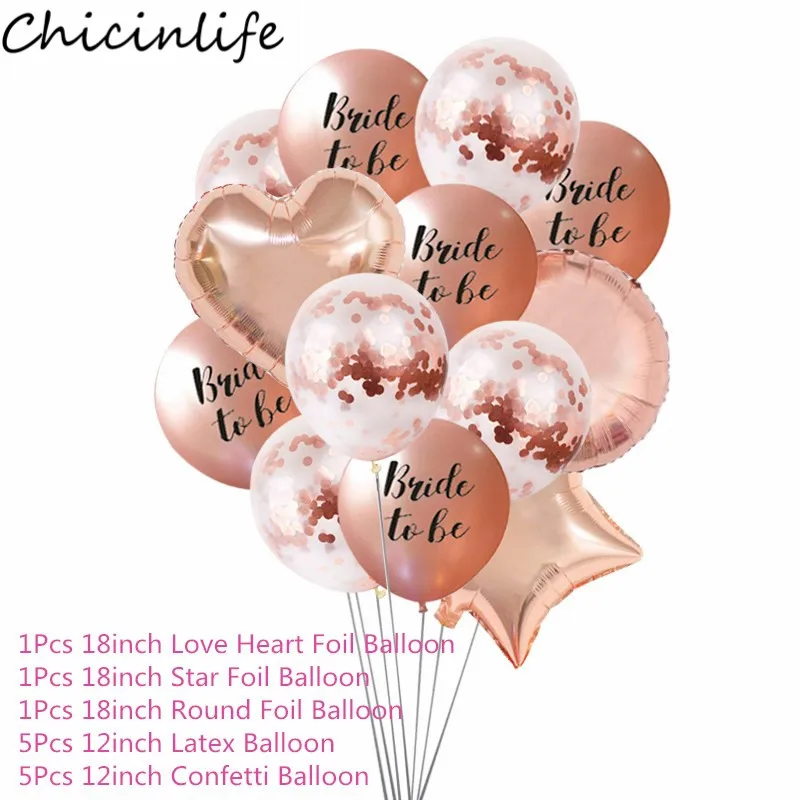 C Chicinlife, 1 комплект, девичник с воздушным шаром для невесты, вечерние свадебные аксессуары для помолвки, аксессуары для церемоний, украшения - Цвет: C