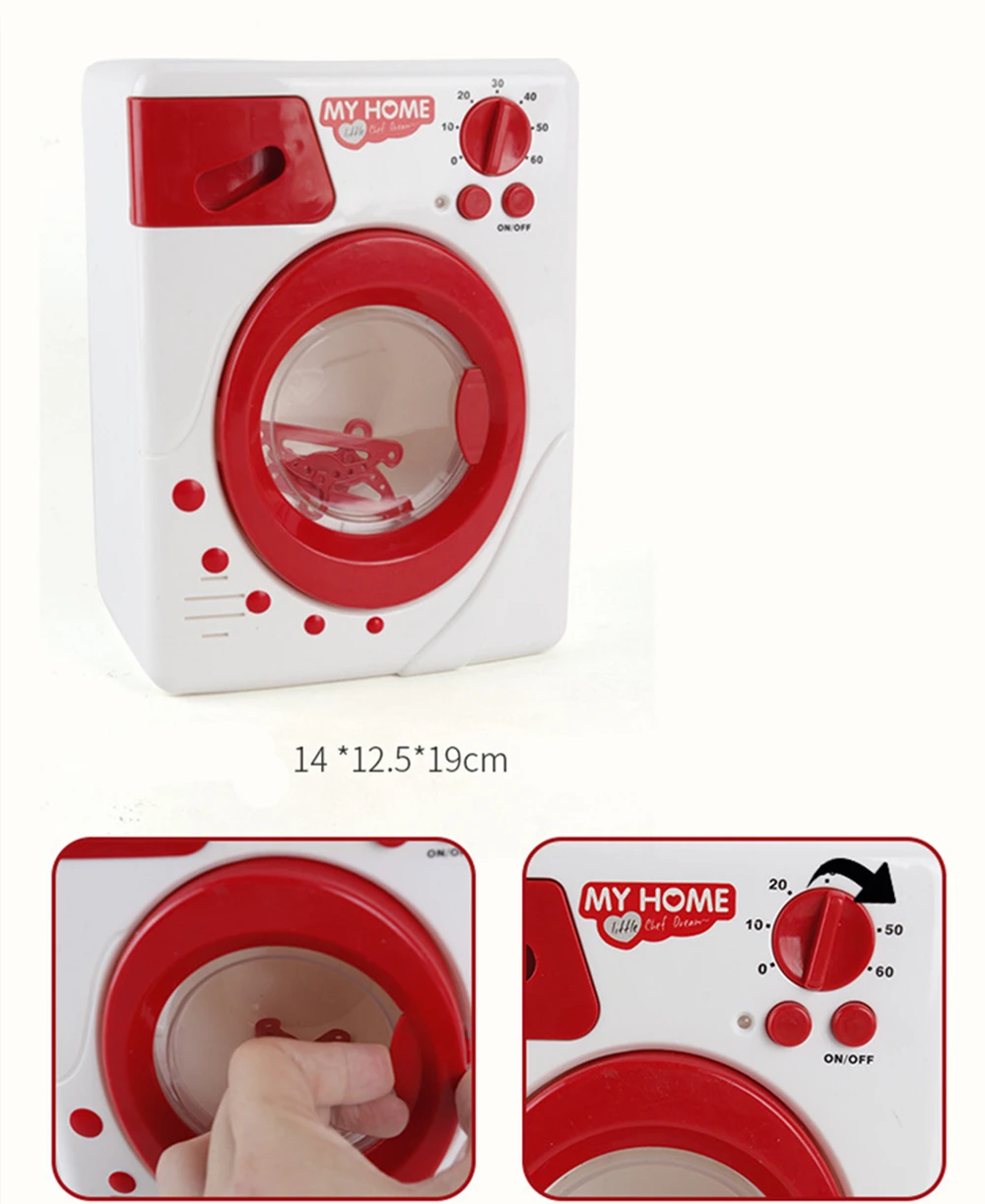New 10 Types 1 Pcs Pretend Play Toy Vacuum Cleaner Toy for Kids Housekeeping Cleaning Washing Machine Mini Clean Up Play Toy