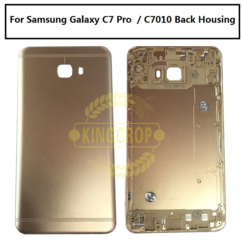 Крышка батарейного отсека для Samsung Galaxy C7 Pro C7010 SM C7010Z стеклянная задняя крышка