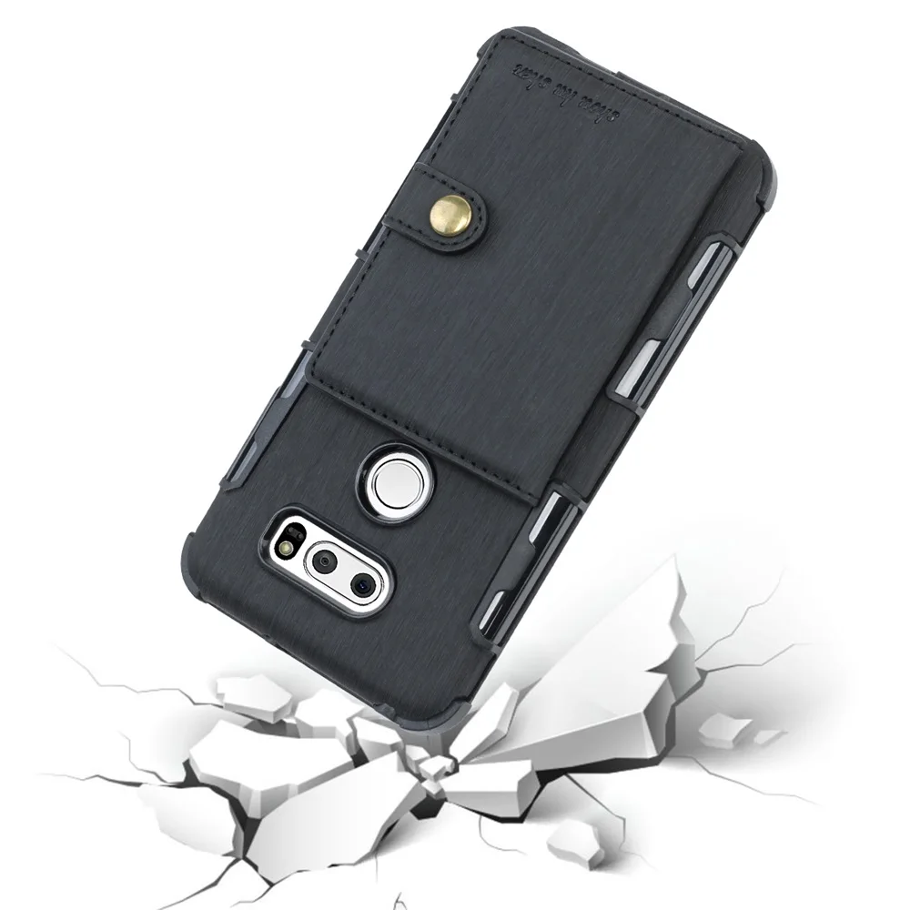Чехол-бумажник с карманом для карт для LG V30 K40 K12 TPU+ PU чехол с отделением для карт Ретро кошелек Флип кожаный силиконовый защитный чехол для телефона