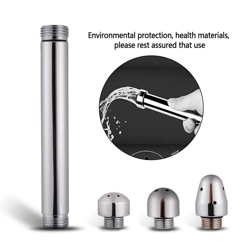 Stainless Steel Enema Cleaning Bidet Faucets Brushed Anal&ampVaginal Shower with 3 Heads Metal Anal Cleaner Butt Plugs Tap Sex Toys |