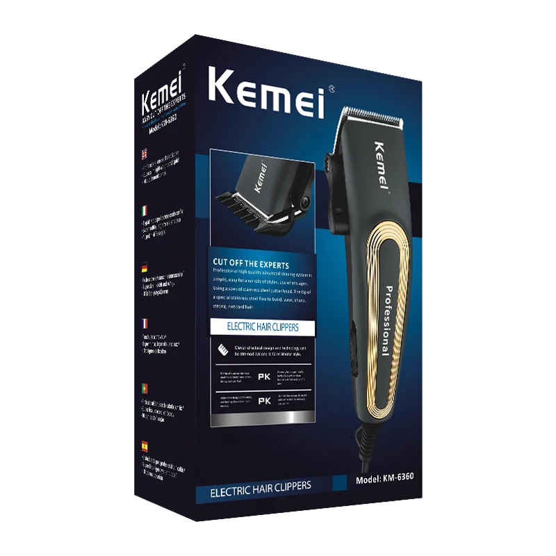 Профессиональная машинка для стрижки волос Kemei электрический триммер мужчин
