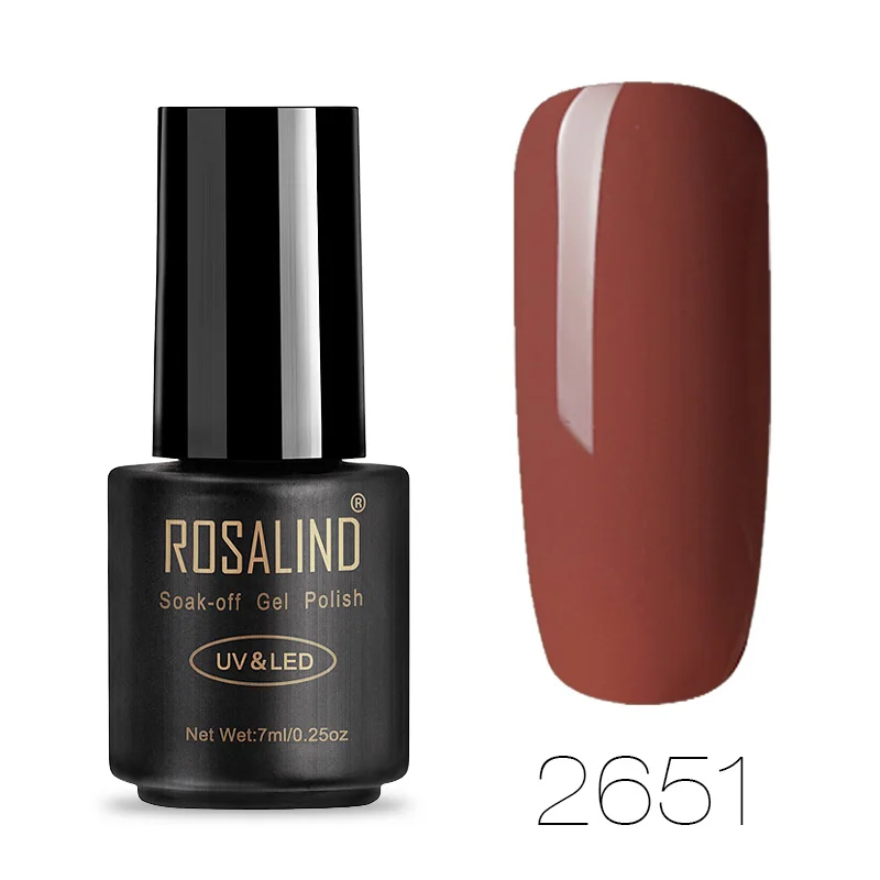 2651 ROSALIND набор гель-лаков для ногтей для машины для украшения ногтей 7 мл кофейный фиолетовый цвет УФ Полупостоянный лак для ногтей - Цвет: 2651