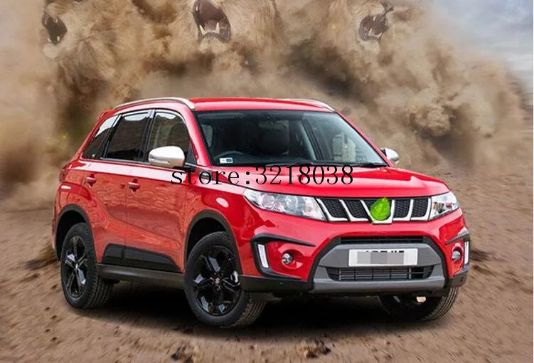 Для Suzuki Vitara высокое качество ABS Хромированная Накладка для стайлинга автомобиля Передняя решетка решетки Чехлы украшения аксессуары