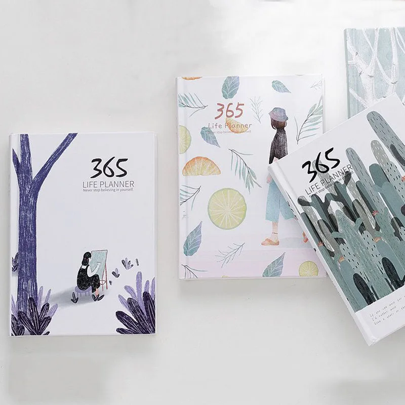 Свежий дневник еженедельный ежемесячный годовой планировщик блокнот Papelaria милые