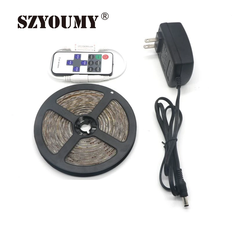 Светодиодная лента SZYOUMY с регулируемой яркостью 5 м 3528 60 светодиодов 12 В IP65 пульт