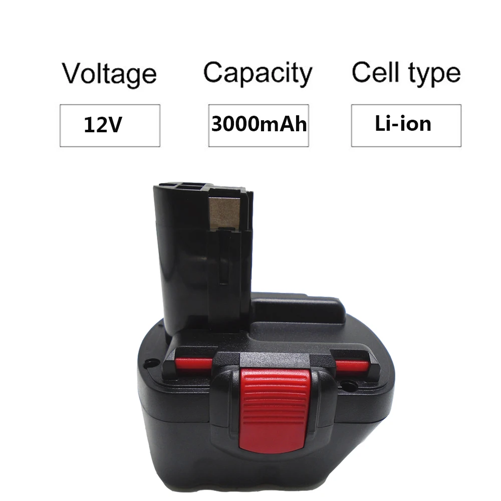 Для Bosch 12 V li-ion 3000mAh BAT043 аккумуляторная батарея для GSR 12 VE-2, GSB 12 VE-2, PSB 12 VE-2, BAT045, BTA120, 2607335430