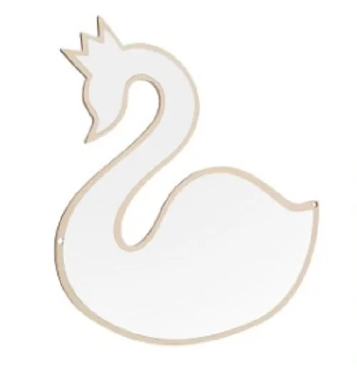 swan Домашний декор на стену зеркало для детской комнаты детское креативное Украшение настенное зеркало с кроликом - Цвет: swan