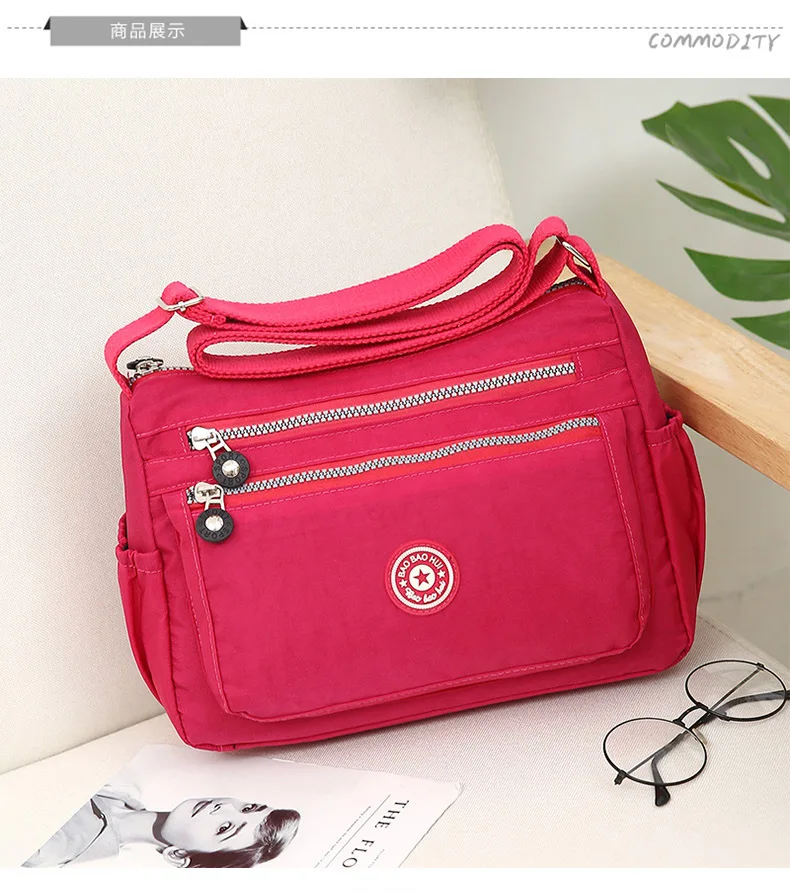 Multi-functional Women's Shoulder Bag Casual Crossbody Bag Nylon Waterproof Women Bolsa Messenger Bag Female Travel coin purse