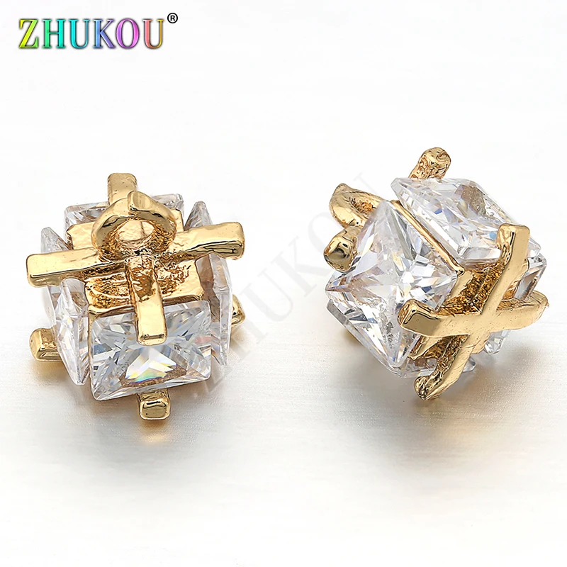 7*7 мм латунные кубические циркониевые подвески звенья смешанные цвета отверстие: