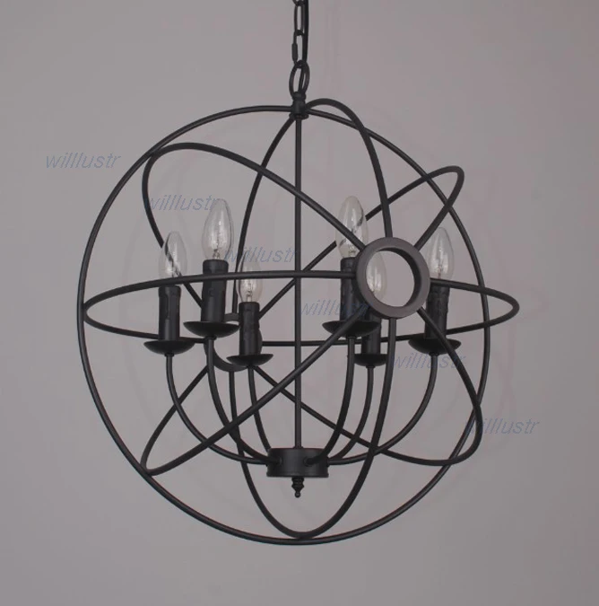 Винтажная Подвесная лампа FOUCAULT'S ORB люстра деревенская железная в стиле лофт