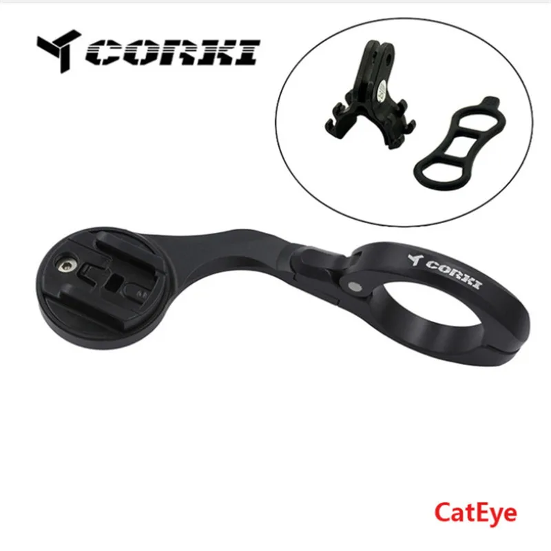 CatEye black Велосипед компьютер телефон Камера кронштейн противоударный велосипедов держатели для GARMIN Edge1000 Bryton CatEye поддержка GoPro крепления Расширенный - Цвет: CatEye black
