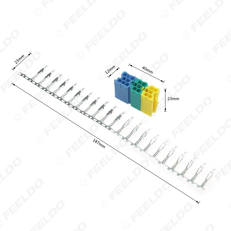 Автомобильный разъем Aux кабеля FEELDO 20 комплектов мини-разъем ISO контакты разъема