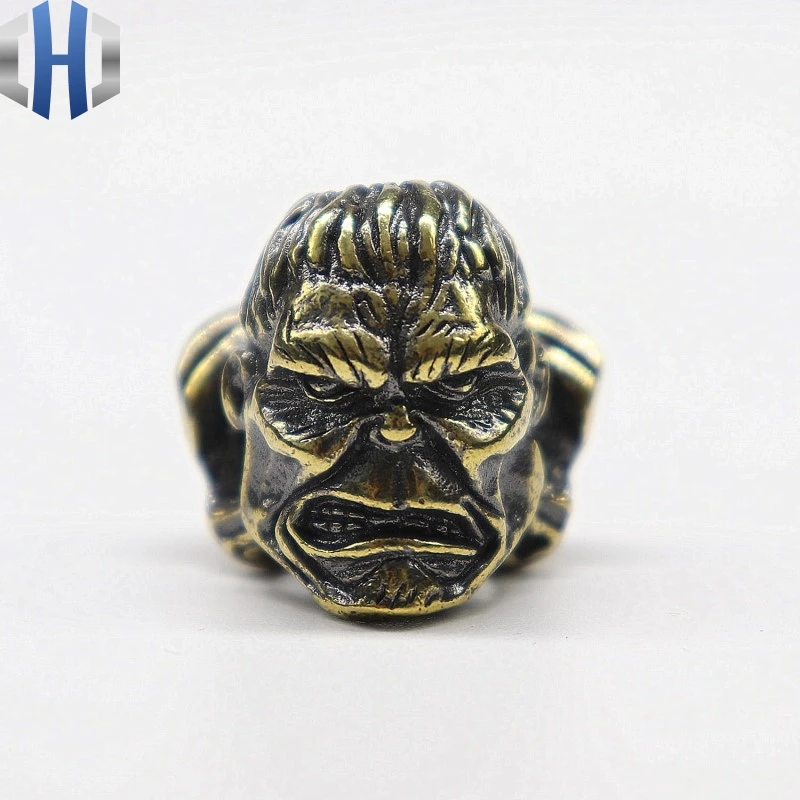 brass Чистый медь Мстители Халк нож капли латунь DIY Набор инструментов для выживания в походных условиях подвесной Зонт бусины-капли EDC - Цвет: brass